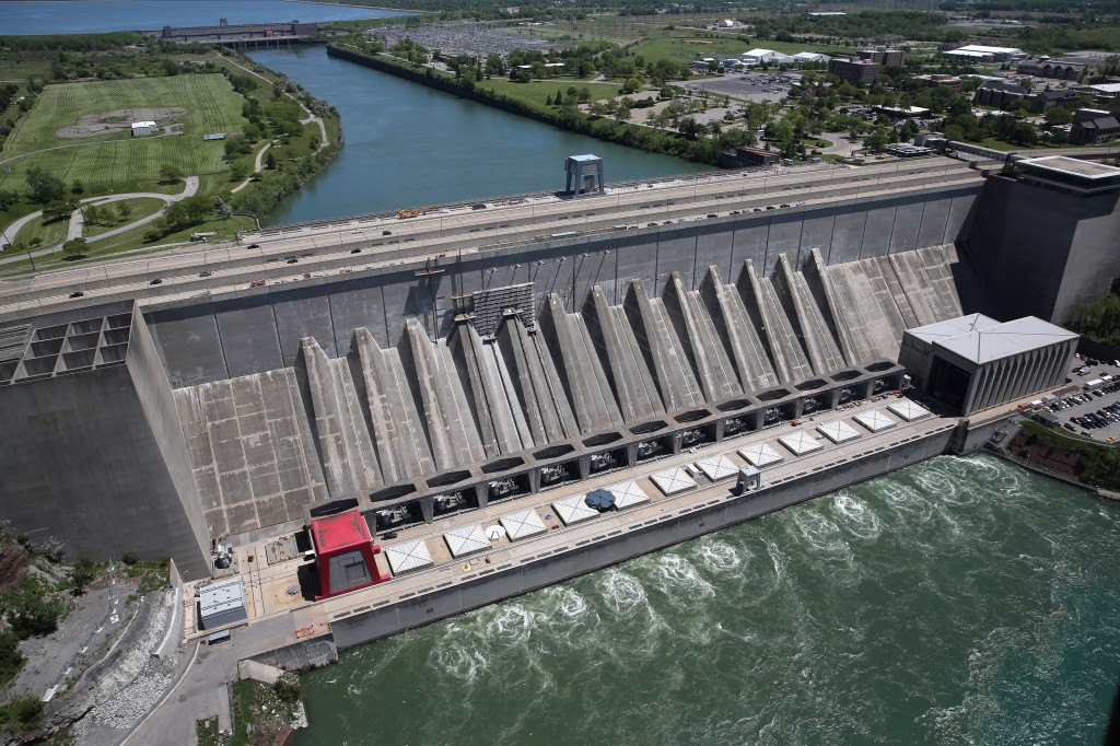 Aerials of U.S.-Canada Border Along The Niagara River