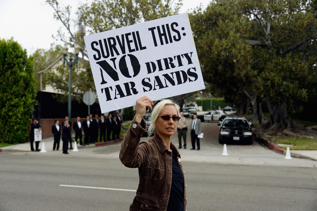 Protestors Rally Outside Obama Fundraising Luncheon In California